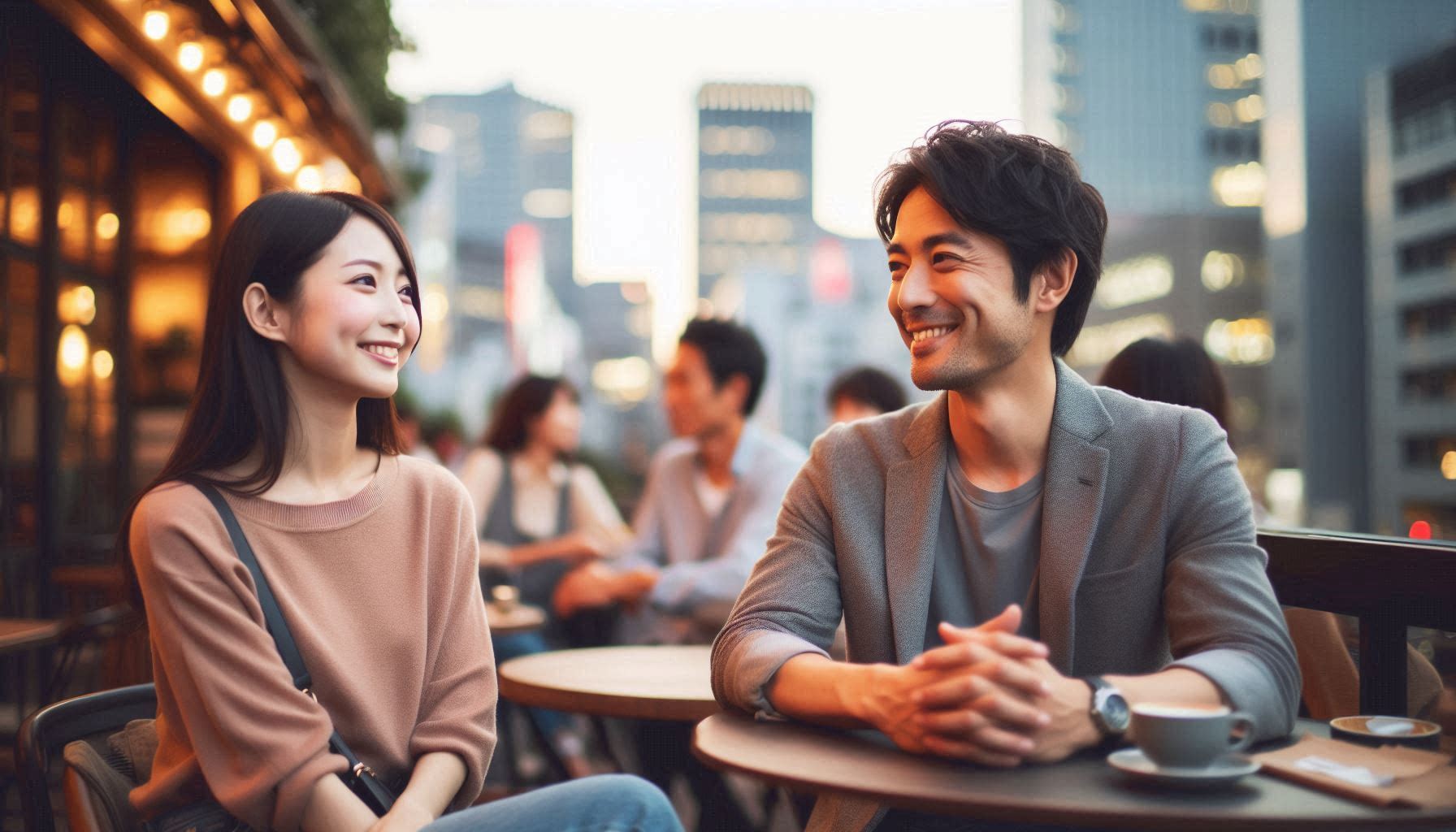 街中で自然に会話が始まるナンパのシチュエーションイメージ