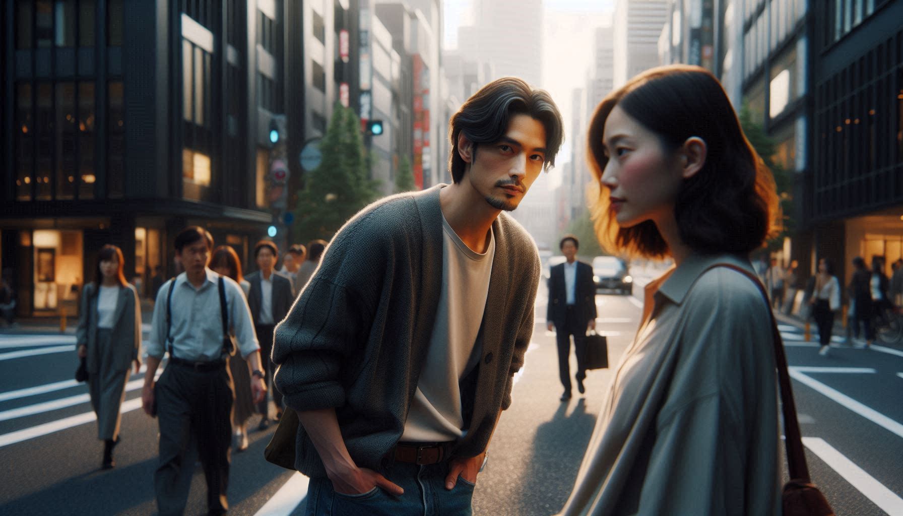 街中でナンパしやすい女性の特徴や行動パターンを示したイメージ
